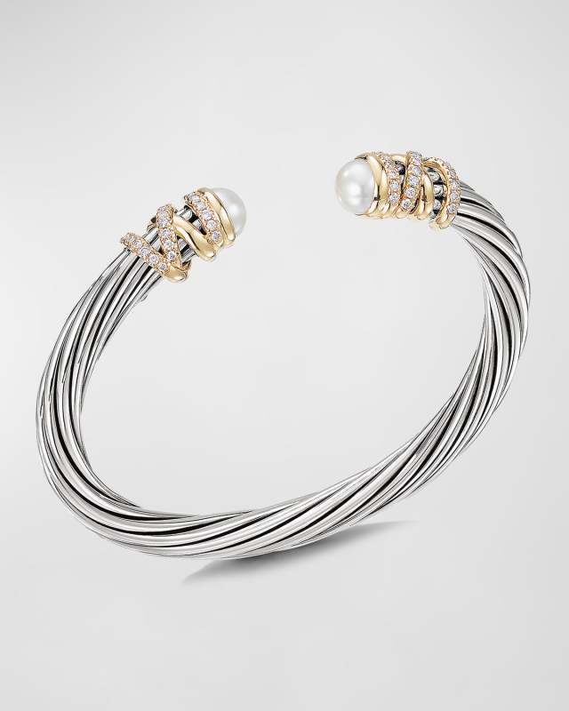 Helena Bracelet with Diamonds & Domed Ends